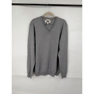 Joseph Abbound 100% Merino Wool‎ V Neck Open XL Silver Elevated Basic Minimalist